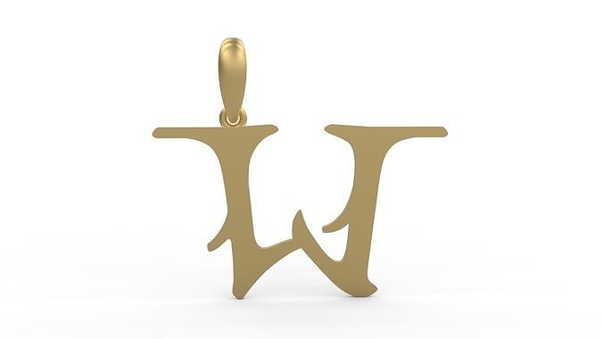 Initial Letters Pendant Creator Campo W 3D print model