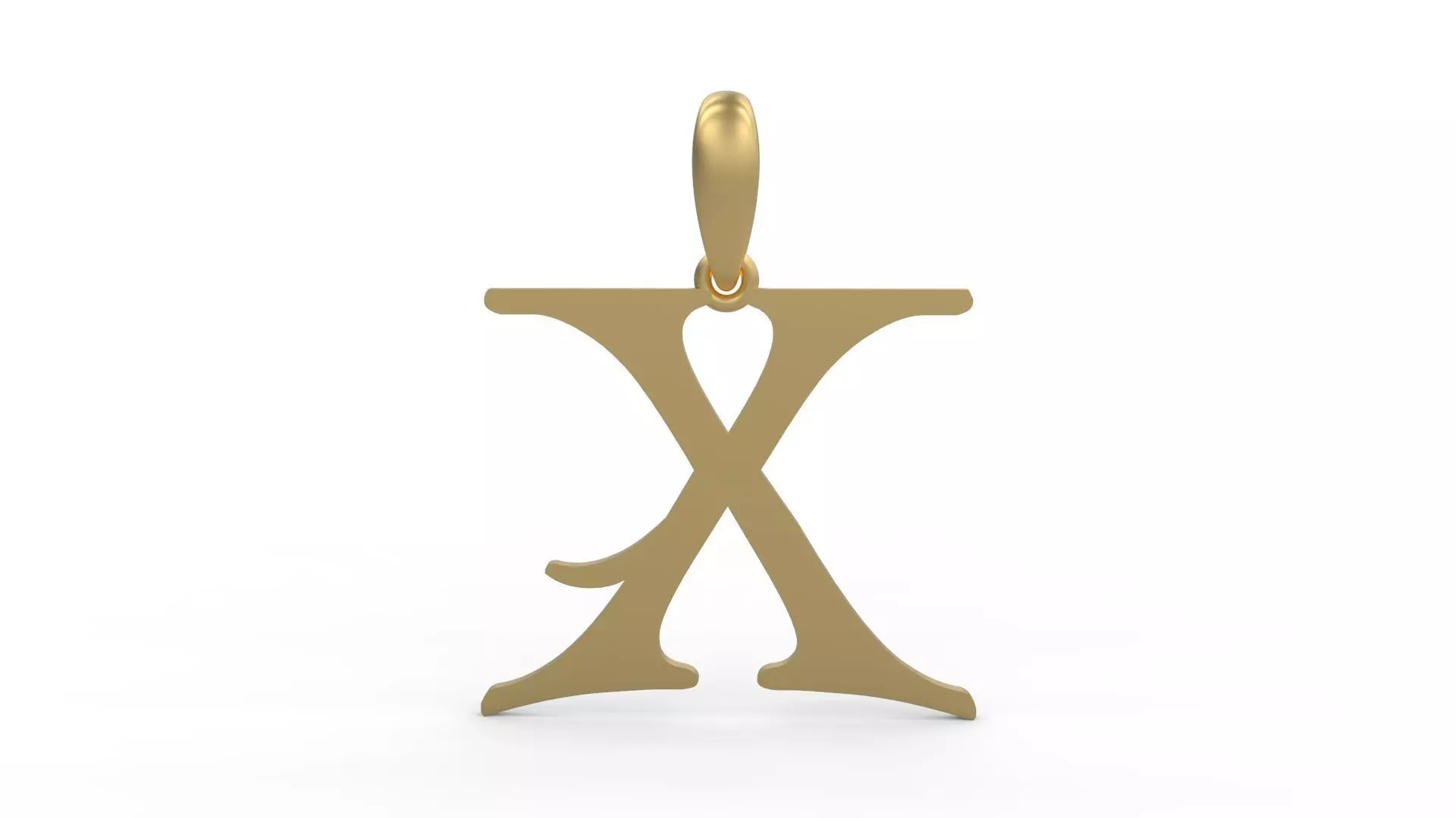 Initial Letters Pendant Creator Campo X 3D print model_0