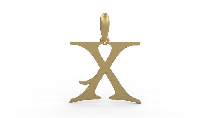 Initial Letters Pendant Creator Campo X 3D print model