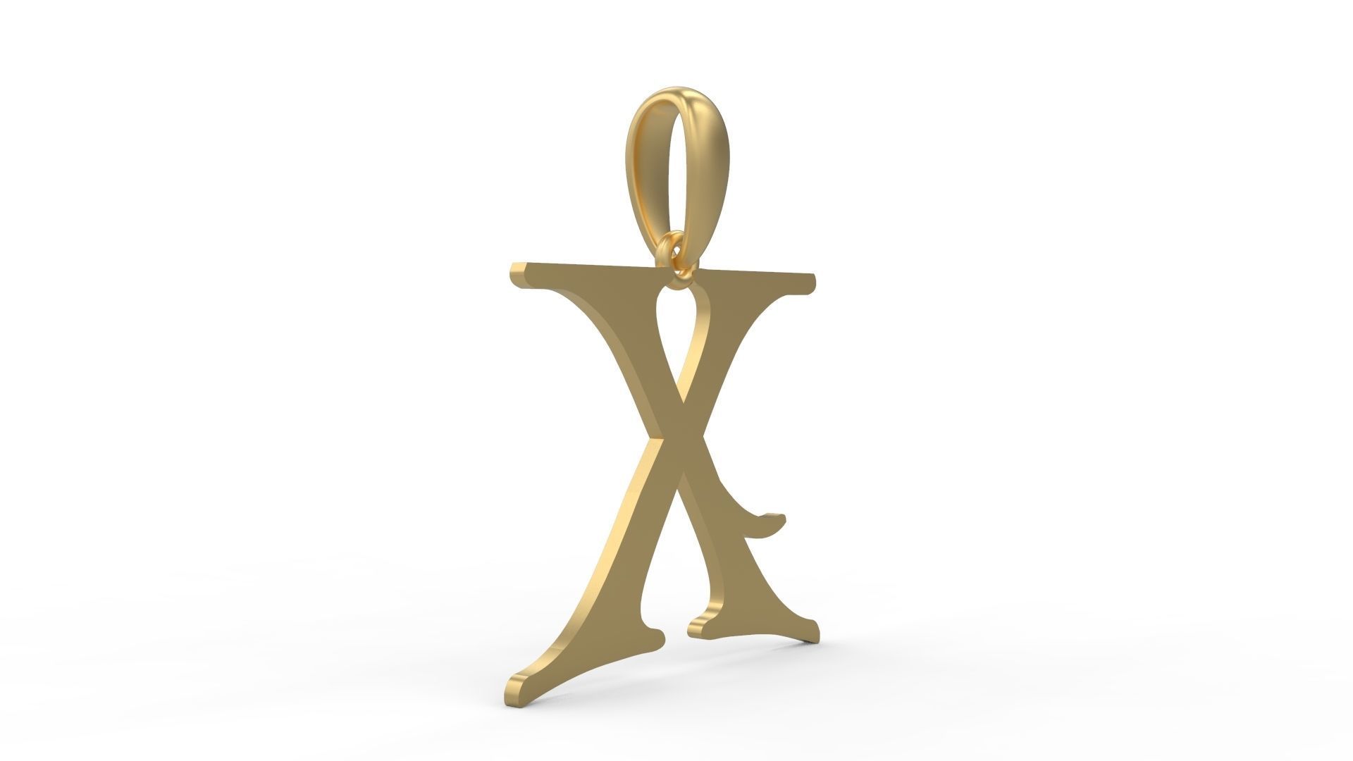 Initial Letters Pendant Creator Campo X 3D print model_3