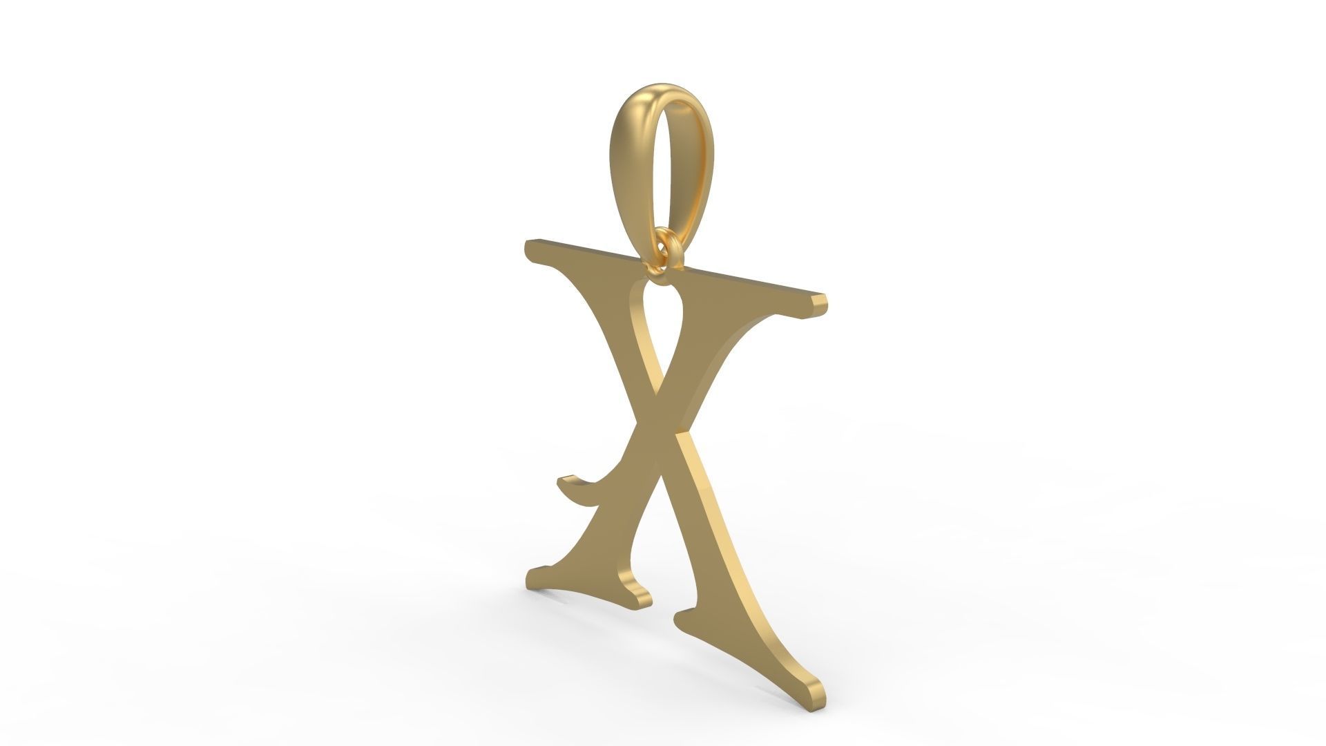 Initial Letters Pendant Creator Campo X 3D print model_1