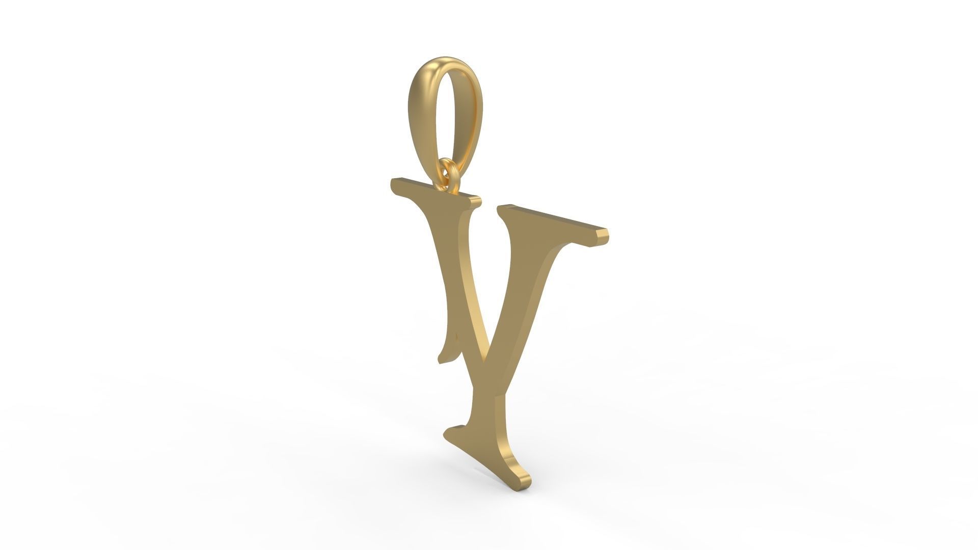 Initial Letters Pendant Creator Campo Y 3D print model_1