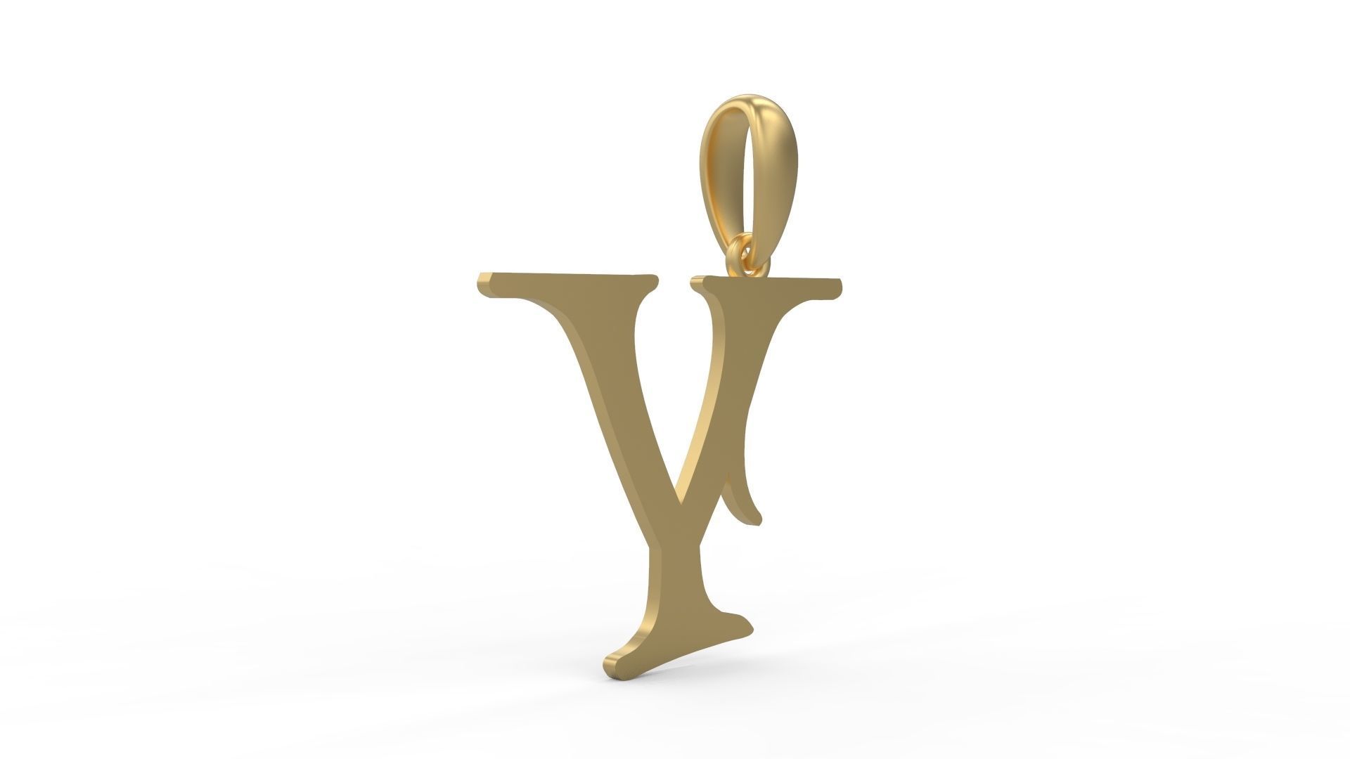 Initial Letters Pendant Creator Campo Y 3D print model_3