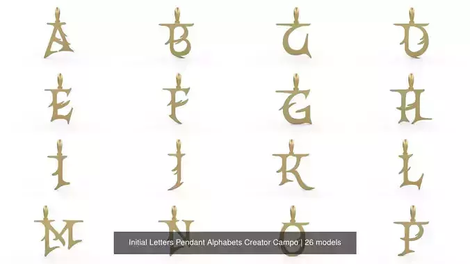 Initial Letters Pendant Alphabets Creator Campo