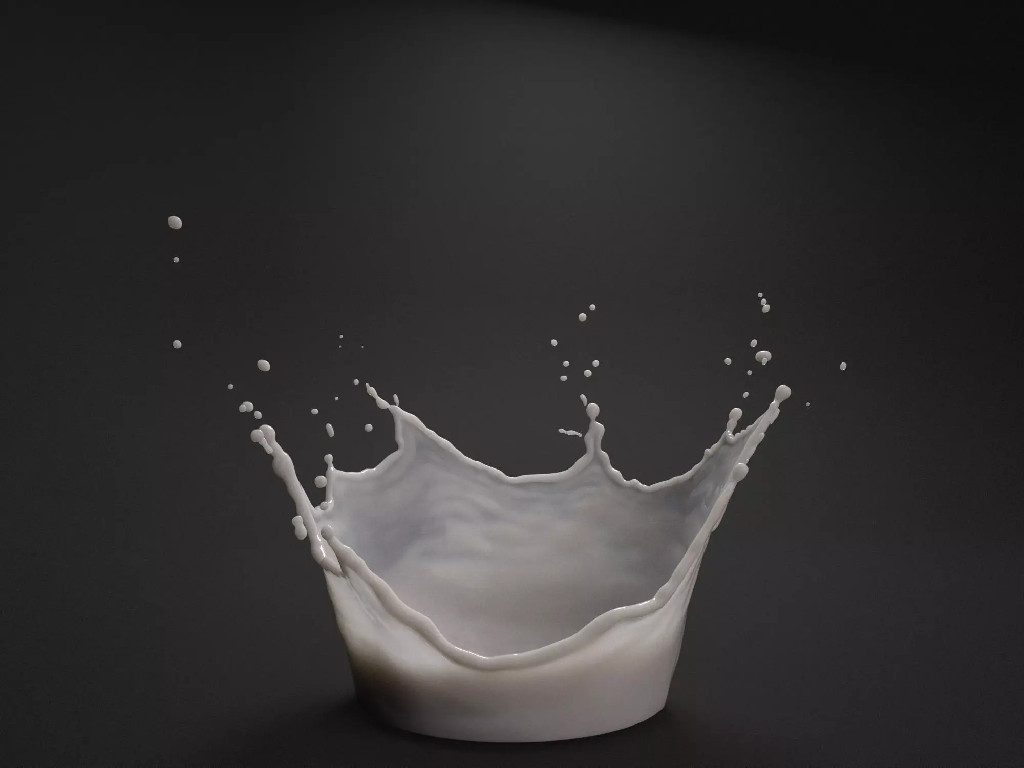 Milk splash 3D model_0