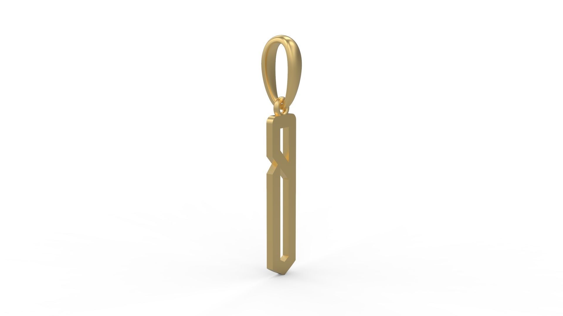 Initial Letters Pendant Crepitus B 3D print model_3