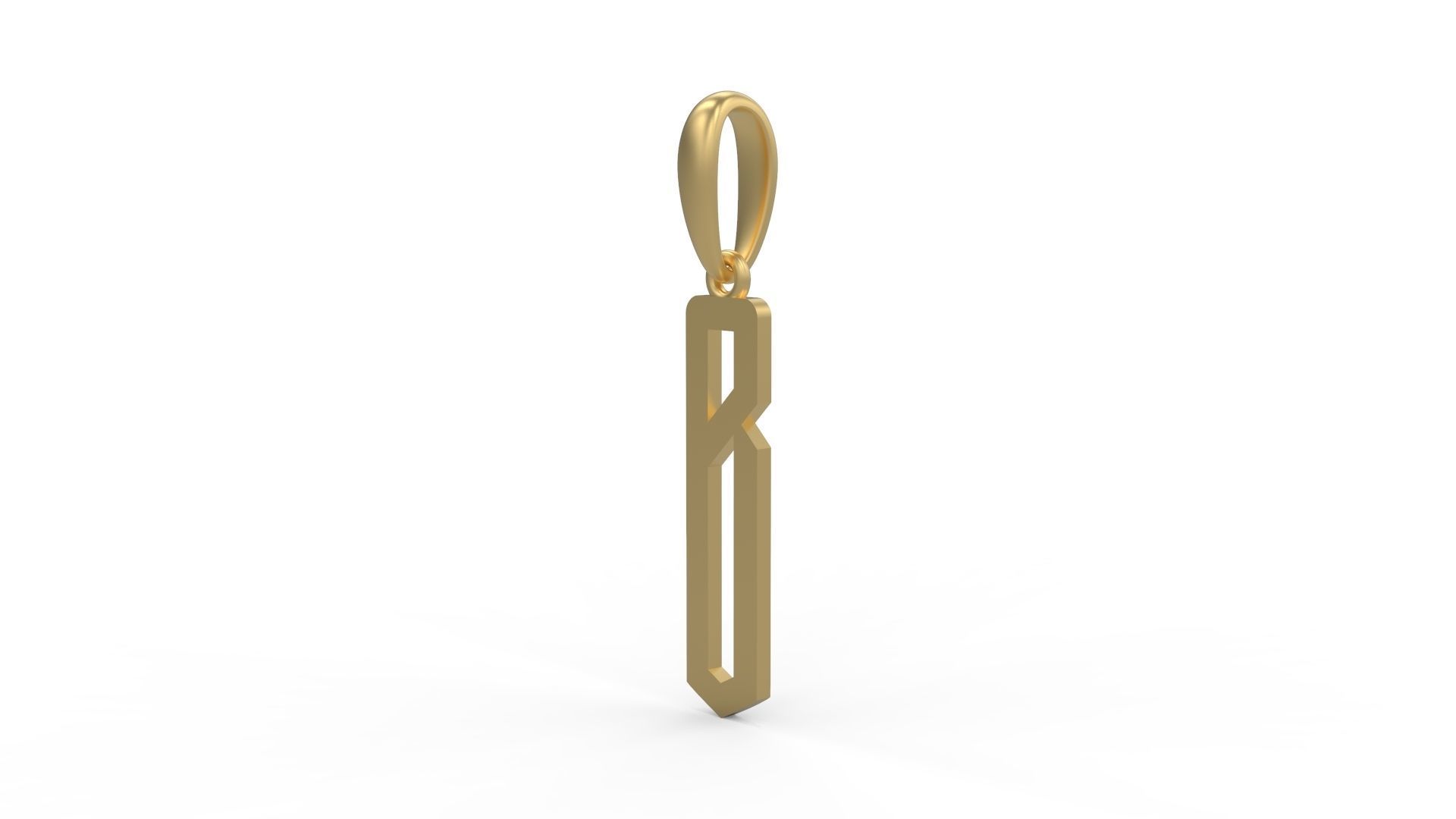 Initial Letters Pendant Crepitus B 3D print model_1