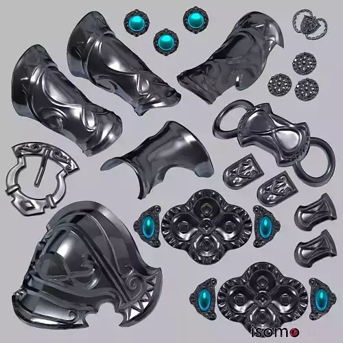 Male Viera Default Cosplay Bracers and Accessories - FFXIV 3D print model