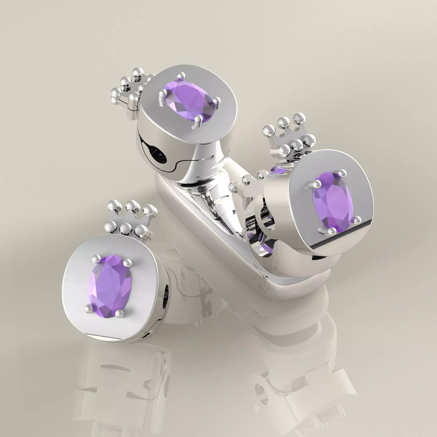 Berloque Fecho Coroa Oval Martell 20042 3D print model