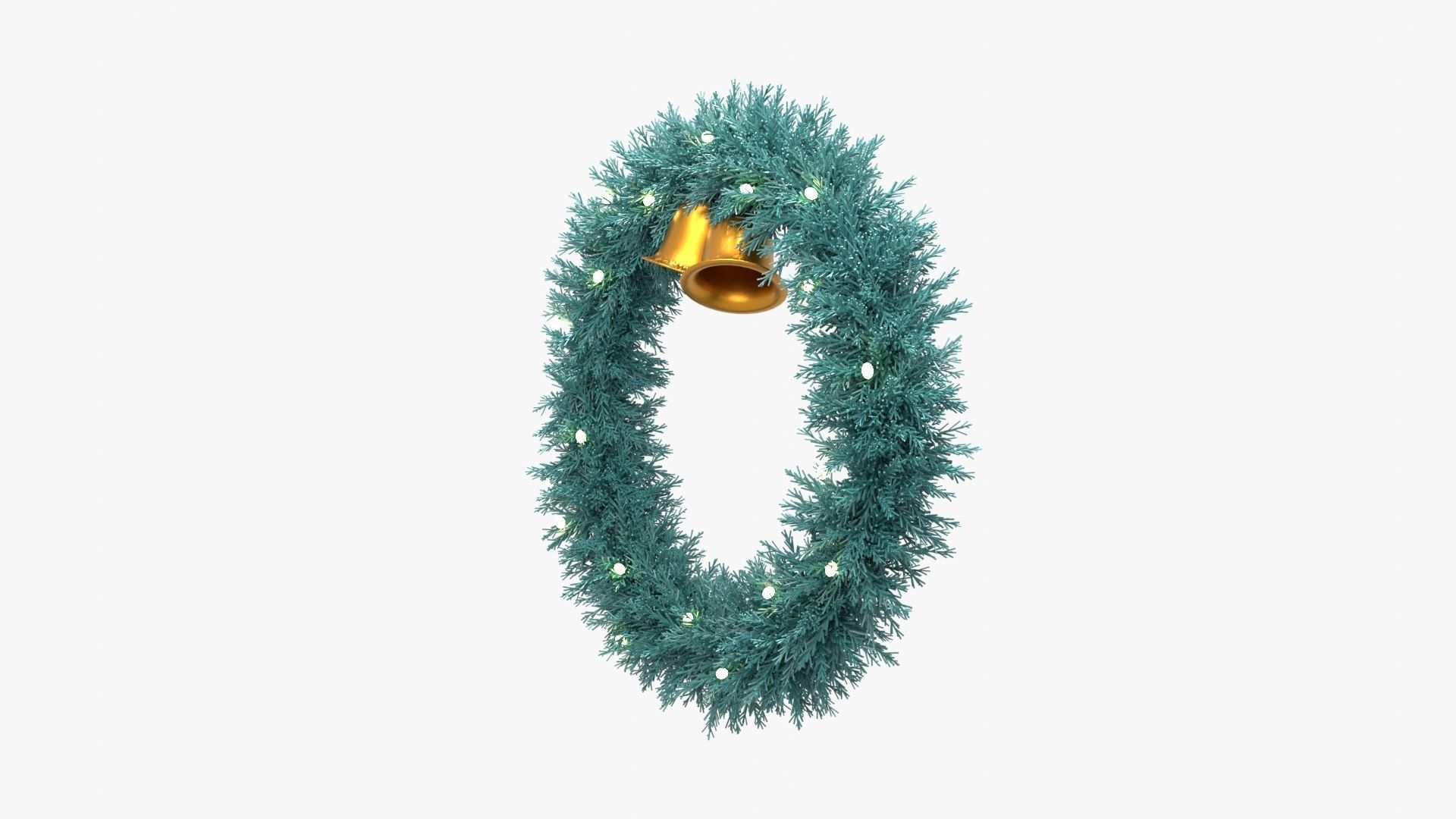 Christmas Wreath 3D model_16