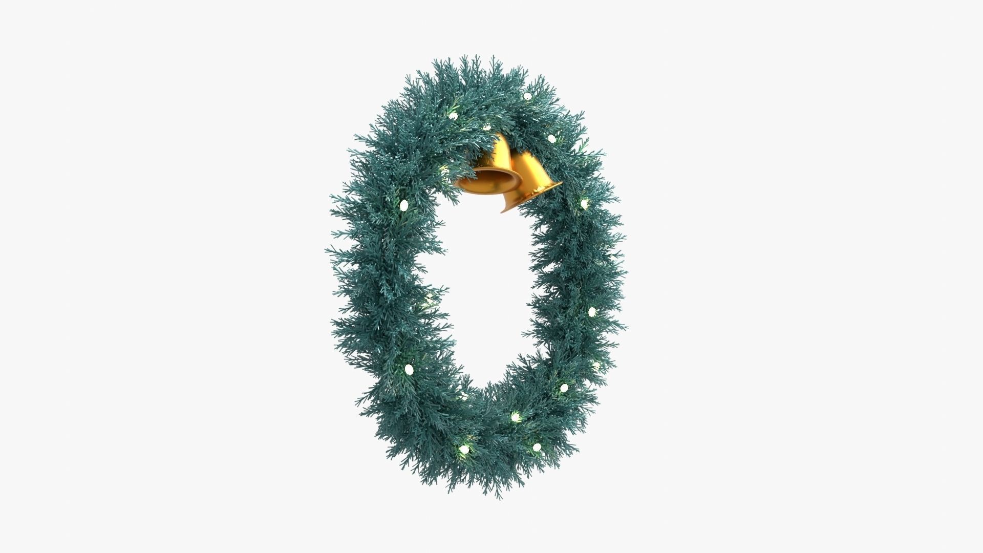 Christmas Wreath 3D model_2