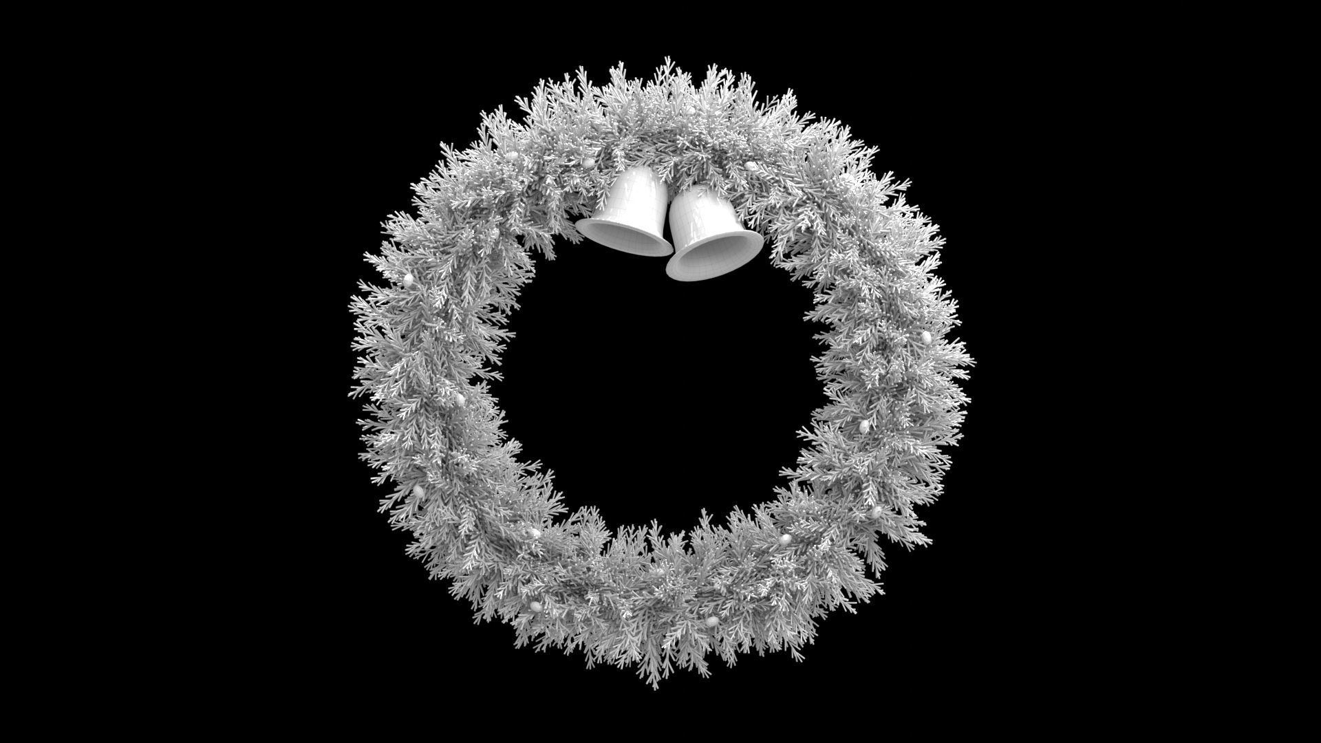 Christmas Wreath 3D model_25