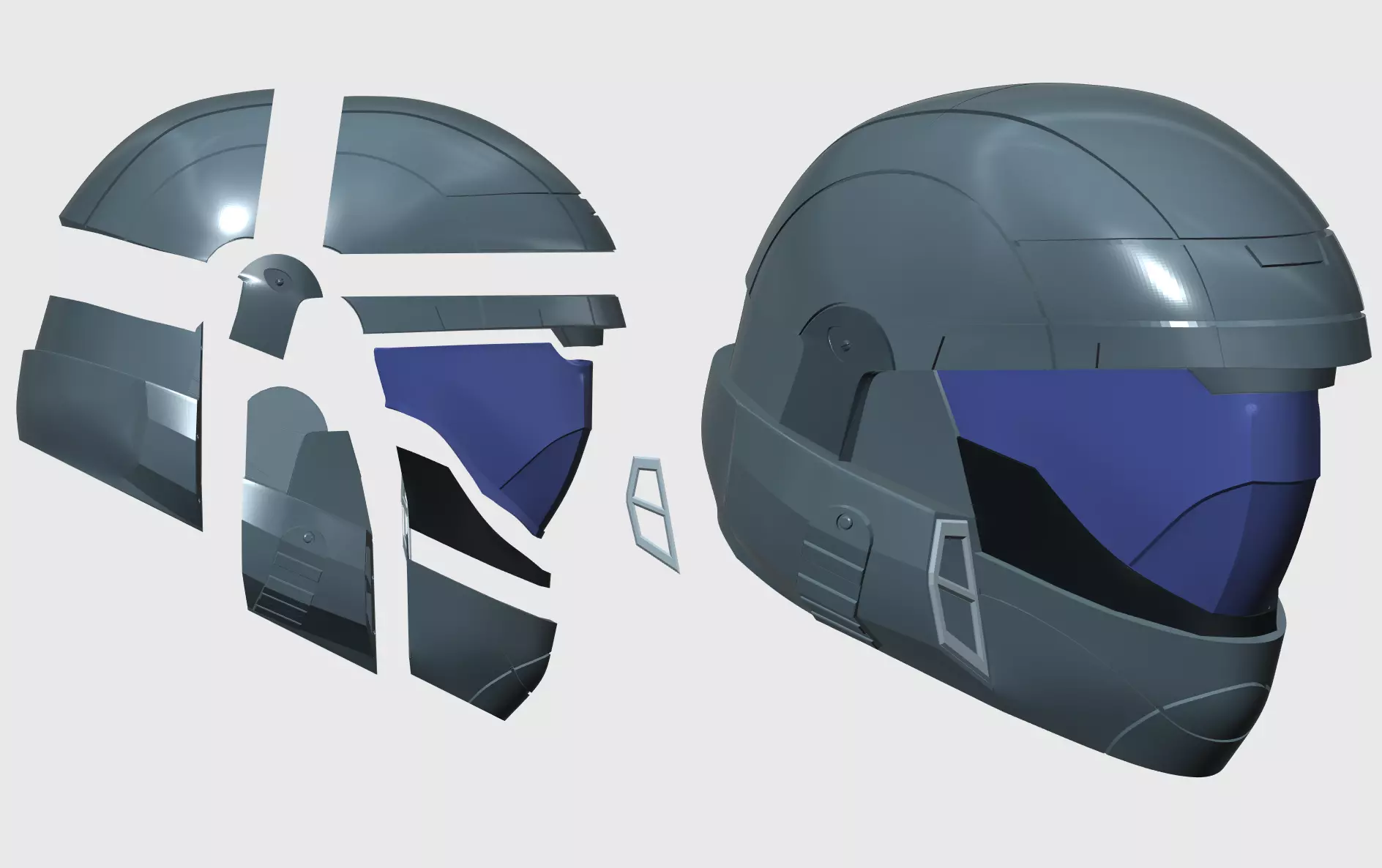 Halo inspired ODST Helmet 3D print model_0