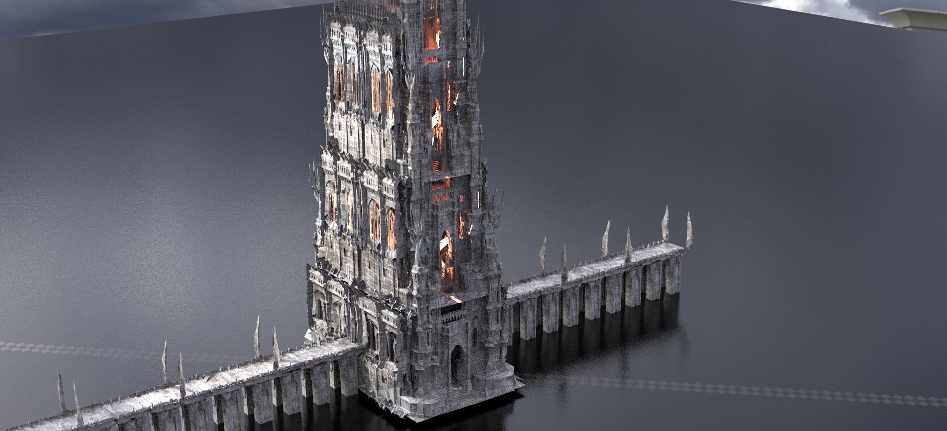 Castle Tower Dark Lord 3D model_1