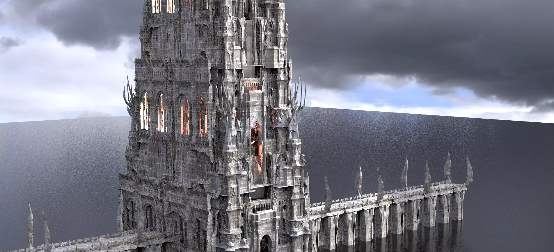Castle Tower Dark Lord 3D model_0