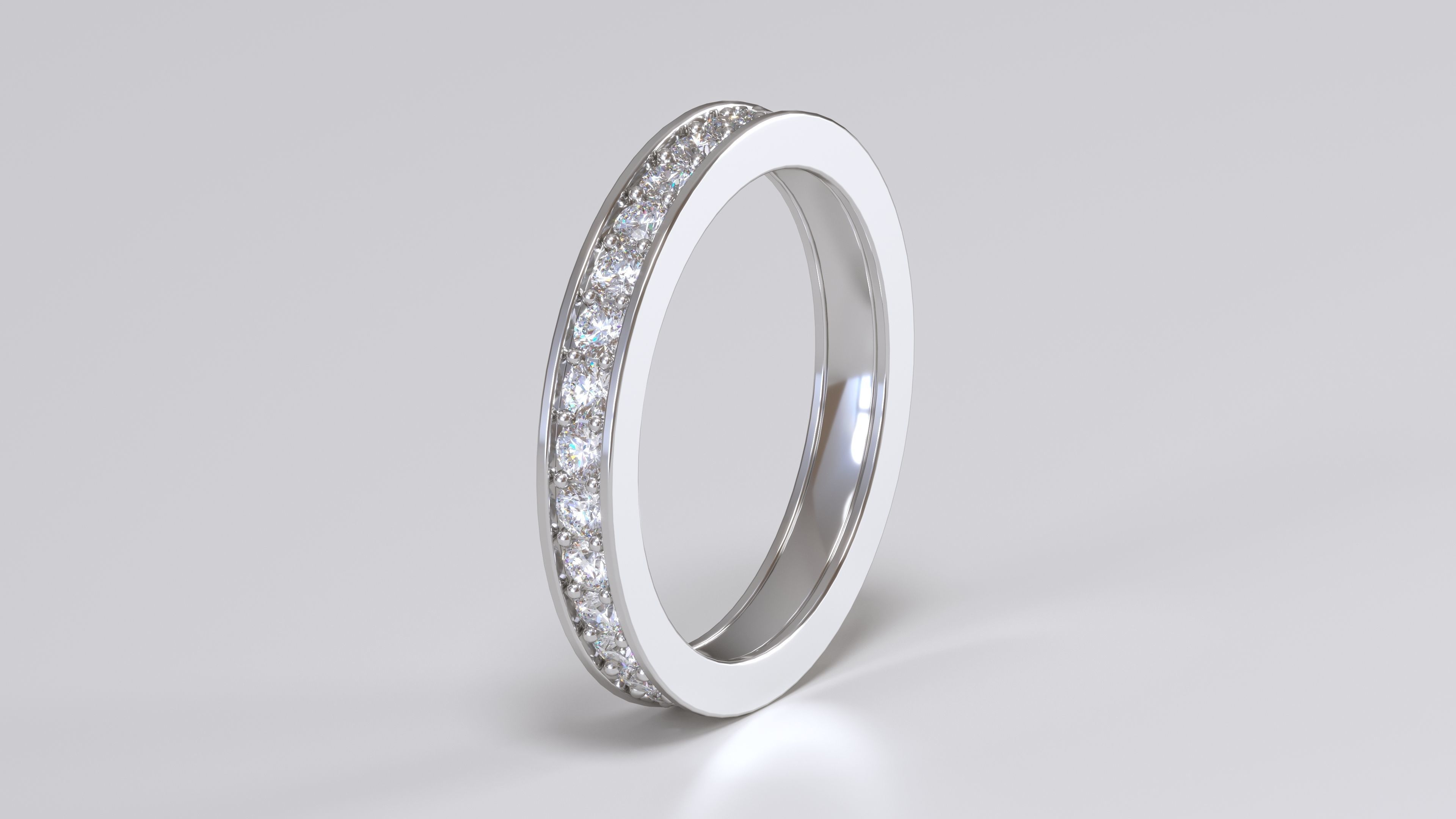Endless ring one row 3D print model_5