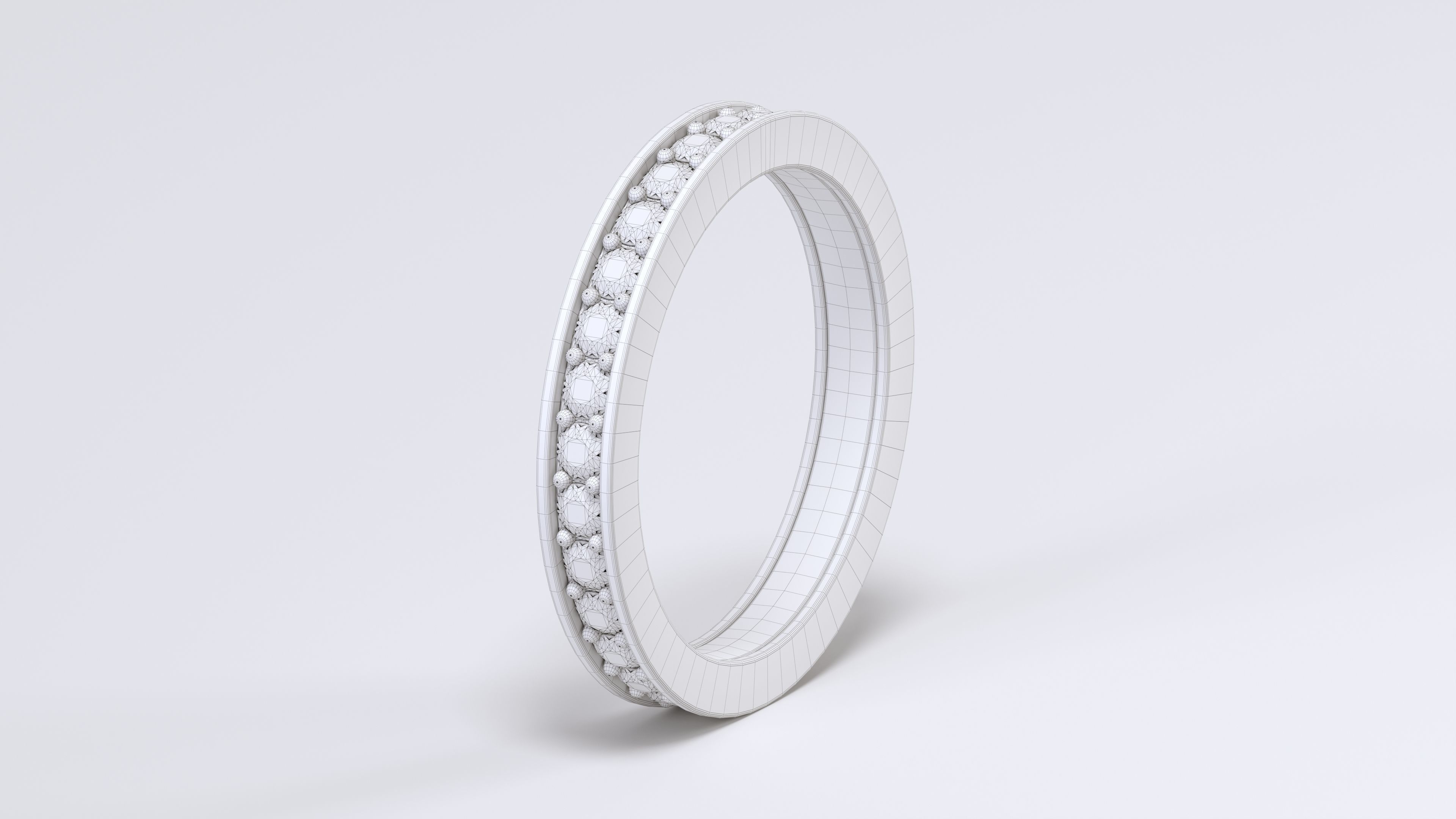 Endless ring one row 3D print model_6