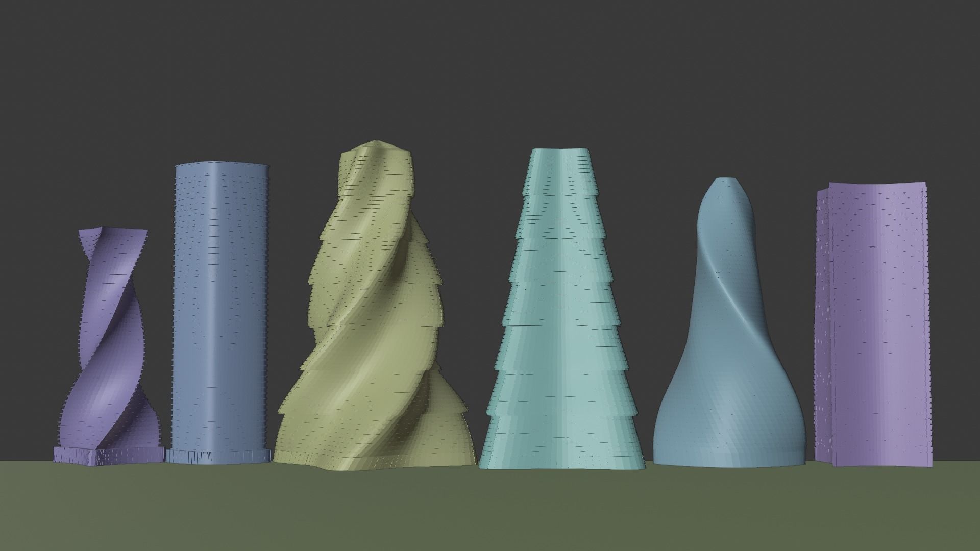 Skyscrapers metal tube 3D Model Collection_9