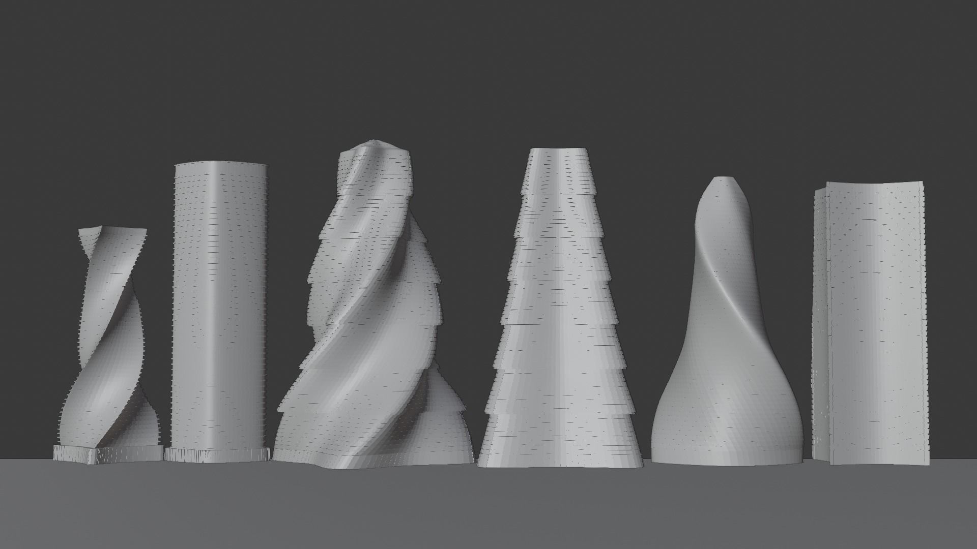 Skyscrapers metal tube 3D Model Collection_10