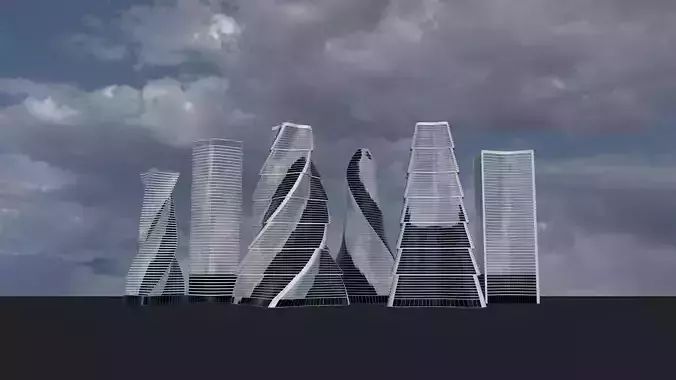 Skyscrapers metal tube