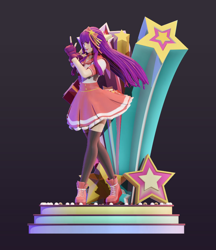 Athena Asamiya from The King of Fighters 3D print model_1