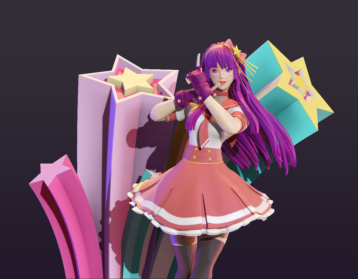 Athena Asamiya from The King of Fighters 3D print model_2