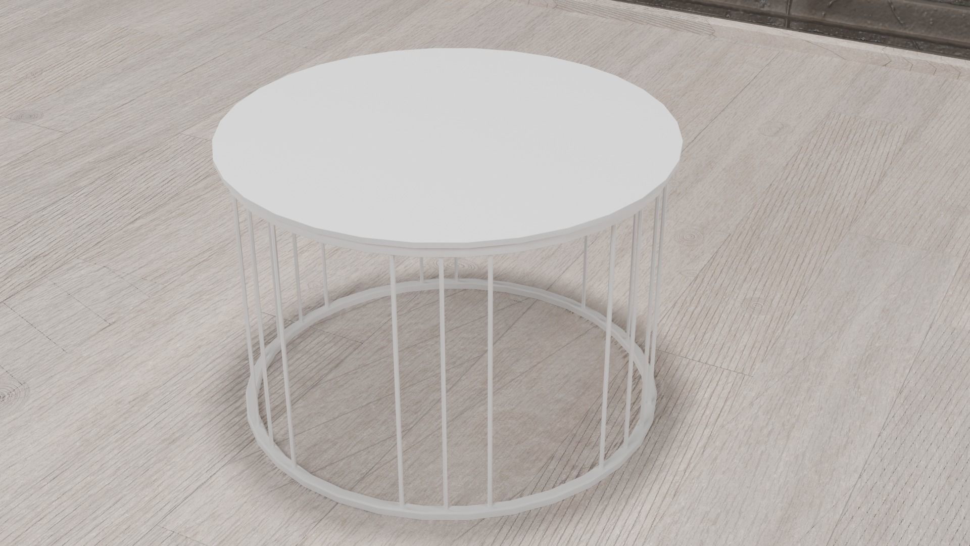 round modern coffee table Low-poly Low-poly 3D model_7