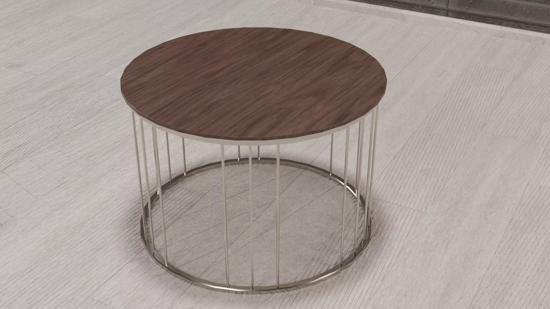 round modern coffee table Low-poly Low-poly 3D model_0