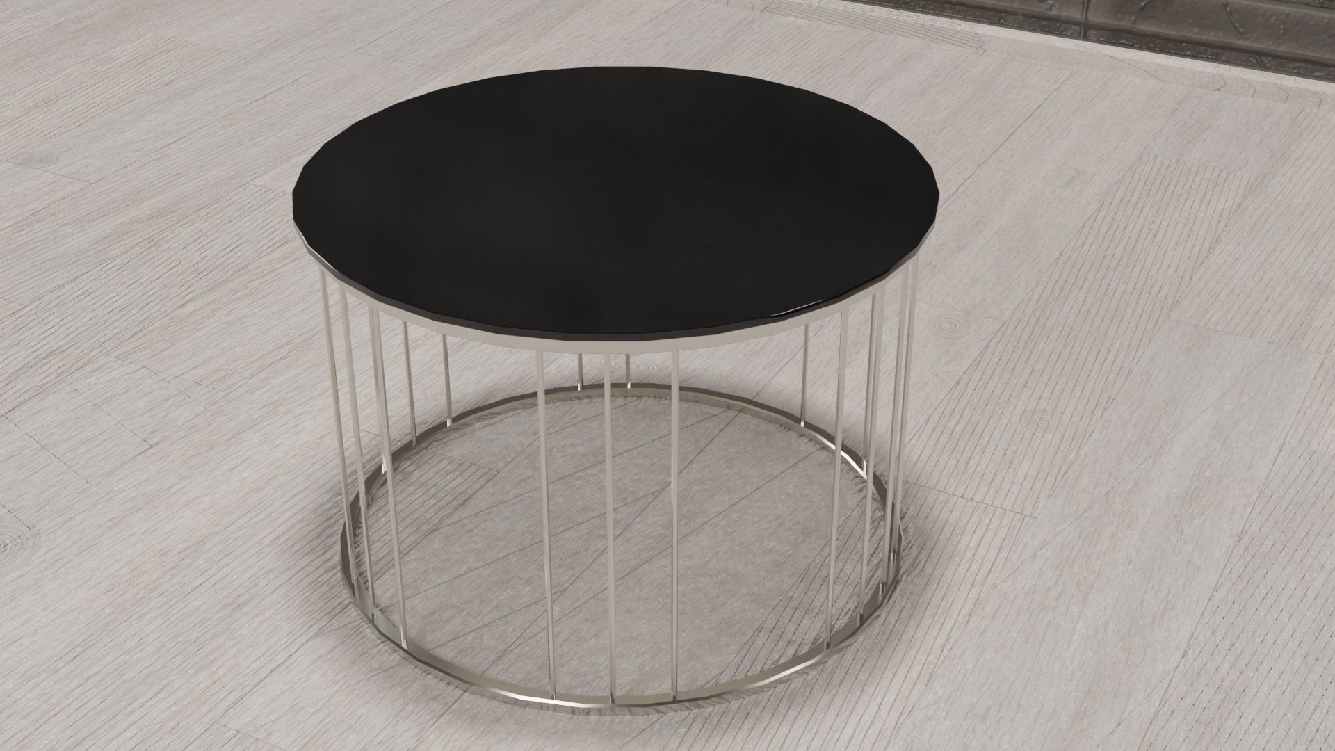 round modern coffee table Low-poly Low-poly 3D model_4