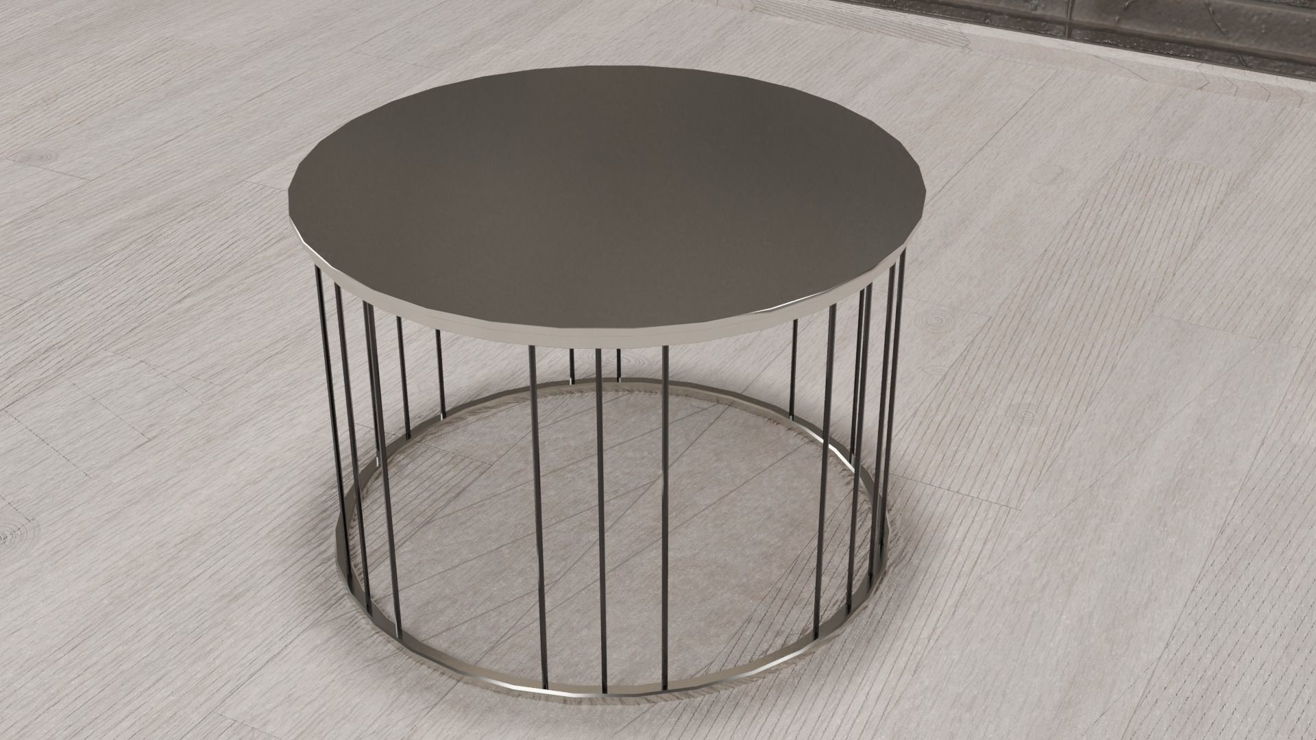 round modern coffee table Low-poly Low-poly 3D model_5