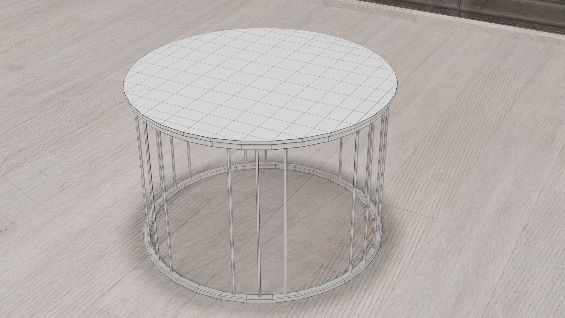 round modern coffee table Low-poly Low-poly 3D model_6