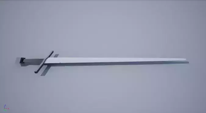 Low Poly Chipped Sword
