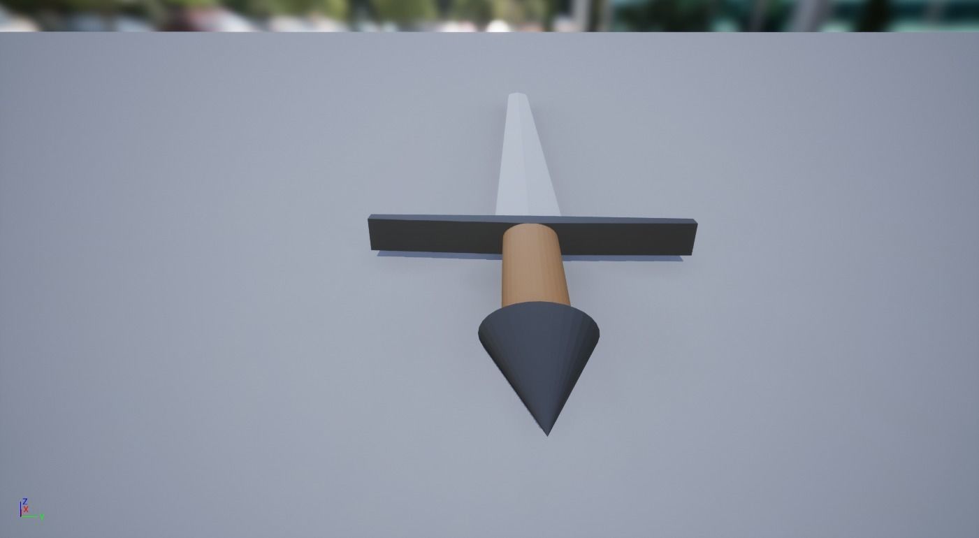 Low Poly Plain Sword 3D print model_2