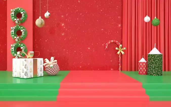 Christmas e-commerce promotion display scene 4
