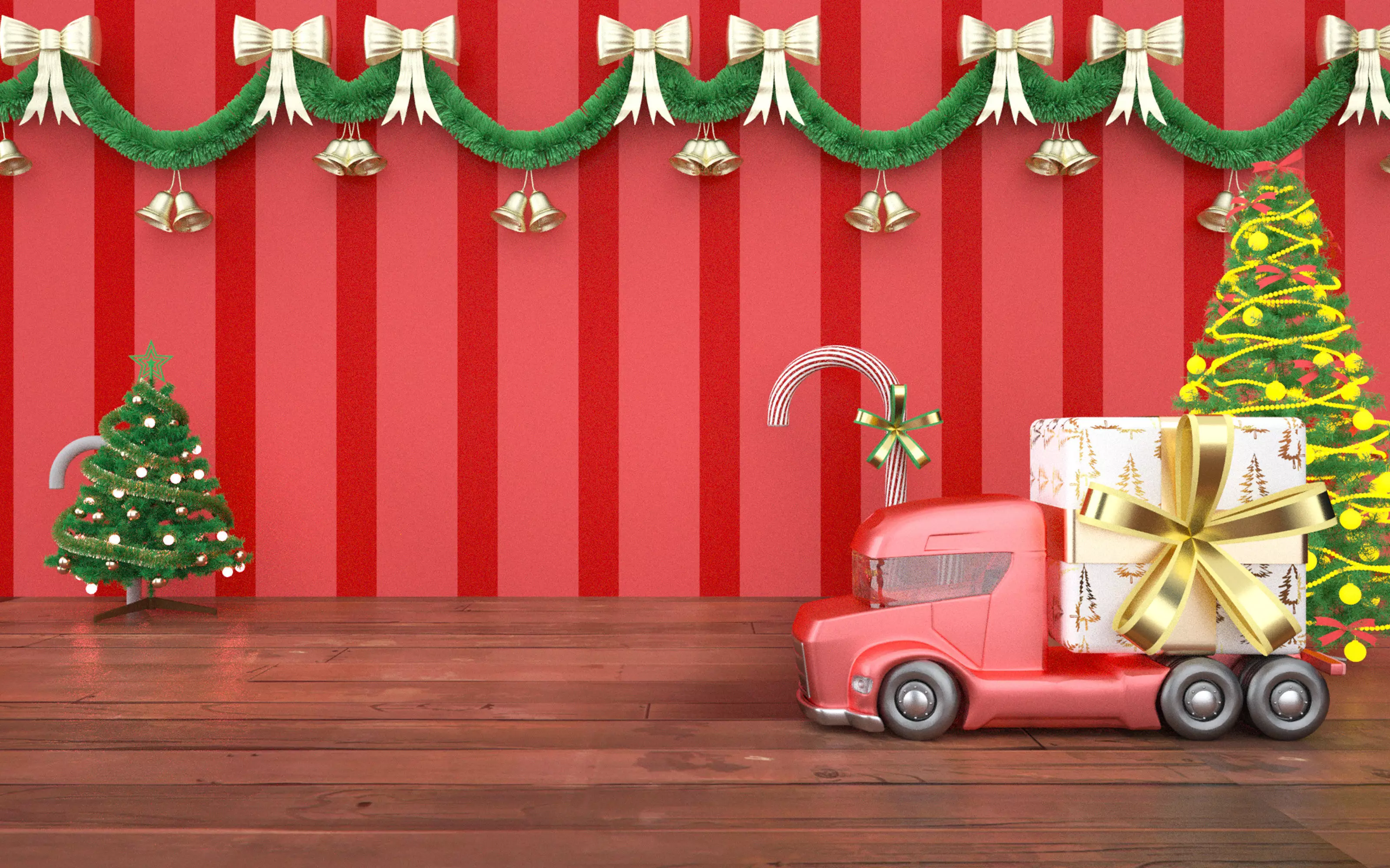 Christmas e-commerce promotion display scene 6 3D model