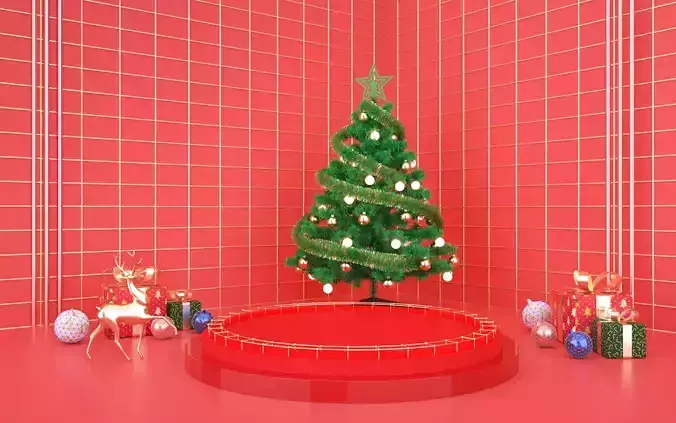 Christmas e-commerce promotion display scene 7