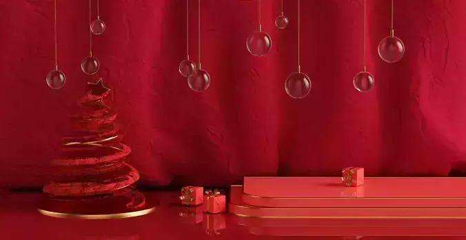 Christmas e-commerce promotion display scene 9