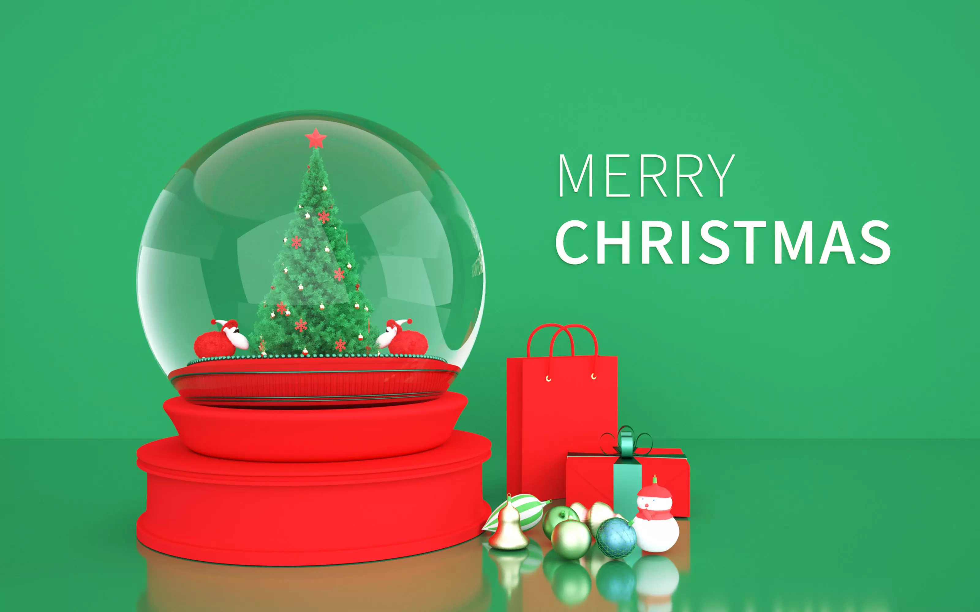 Christmas e-commerce promotion display scene 11 3D model_0
