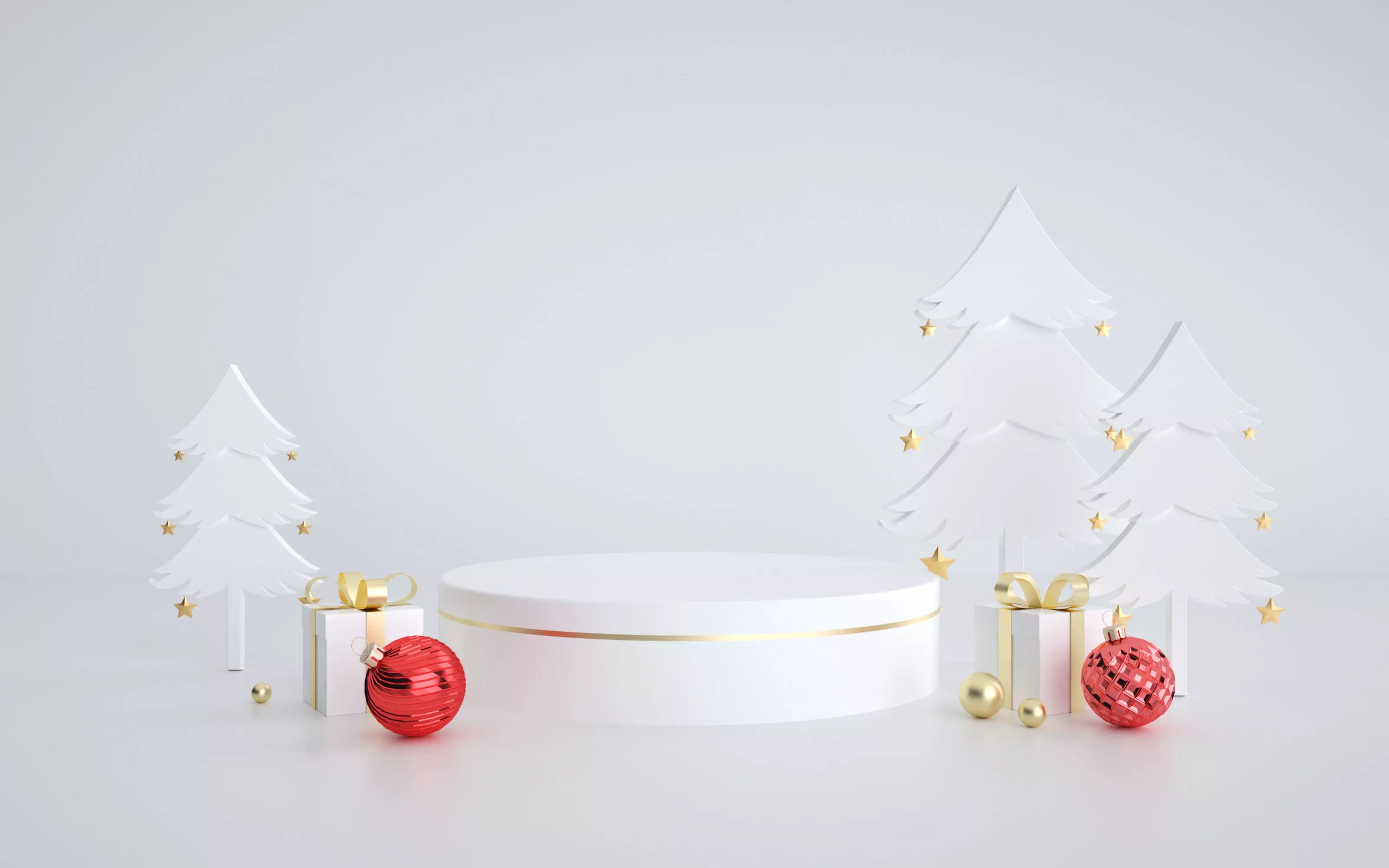Christmas e-commerce promotion display scene 12 3D model