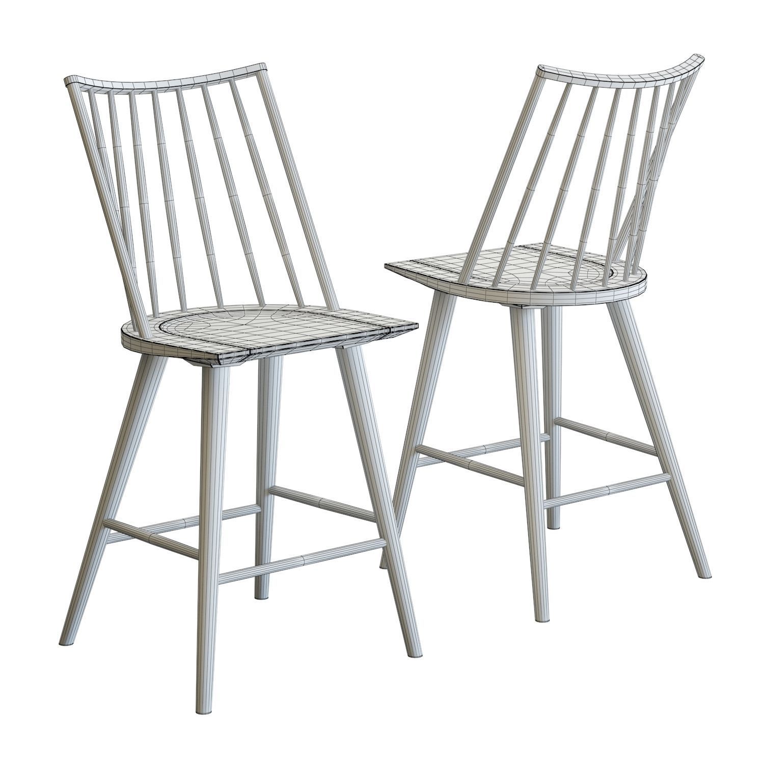 Crate and Barrel Paton Counter Stool 3D model_4
