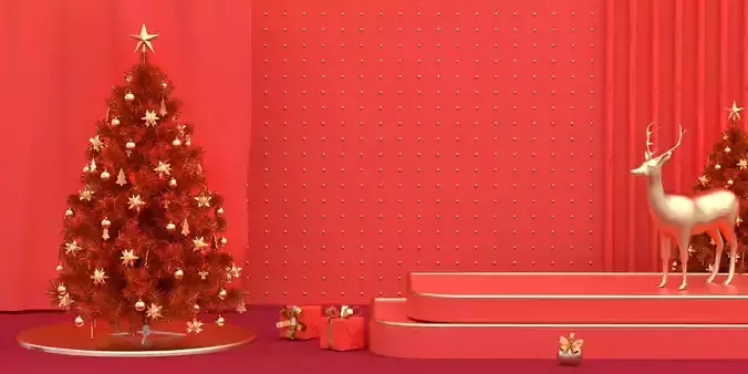 Christmas e-commerce promotion display scene 14