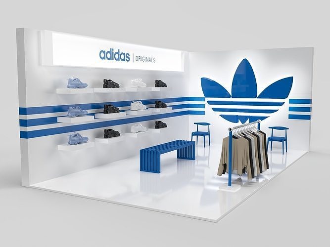 3D model Adidas Store Design Model VR / AR / low-poly | CGTrader