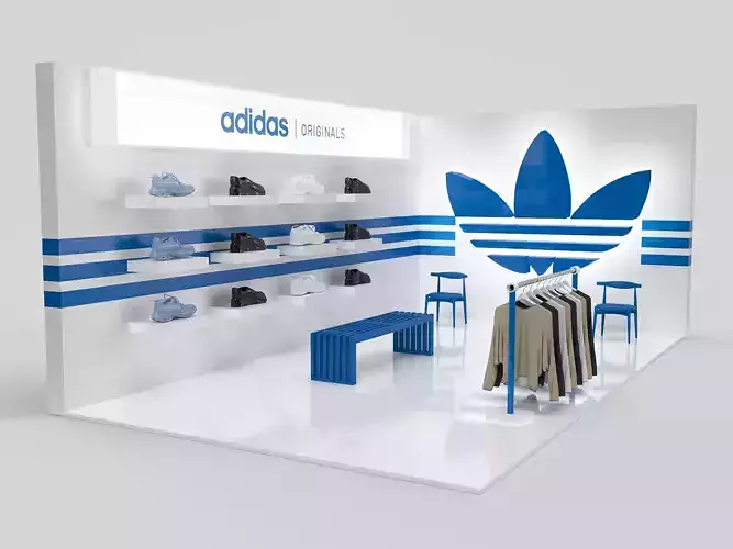 Adidas Store Design Model Low-poly 3D model