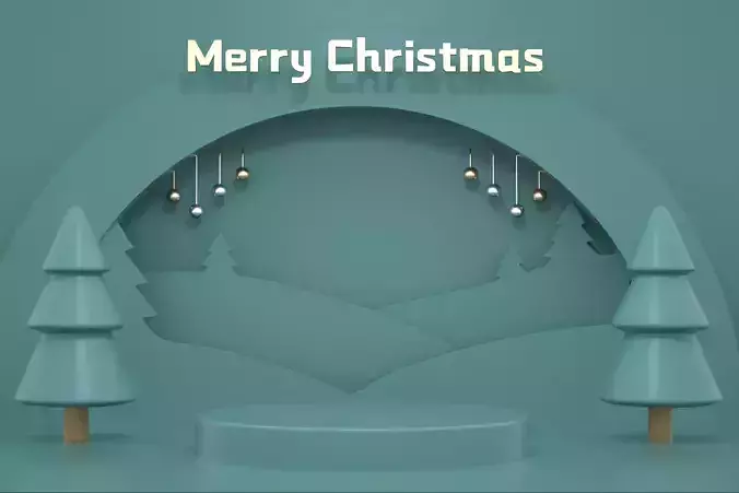 Christmas e-commerce promotion display scene 17