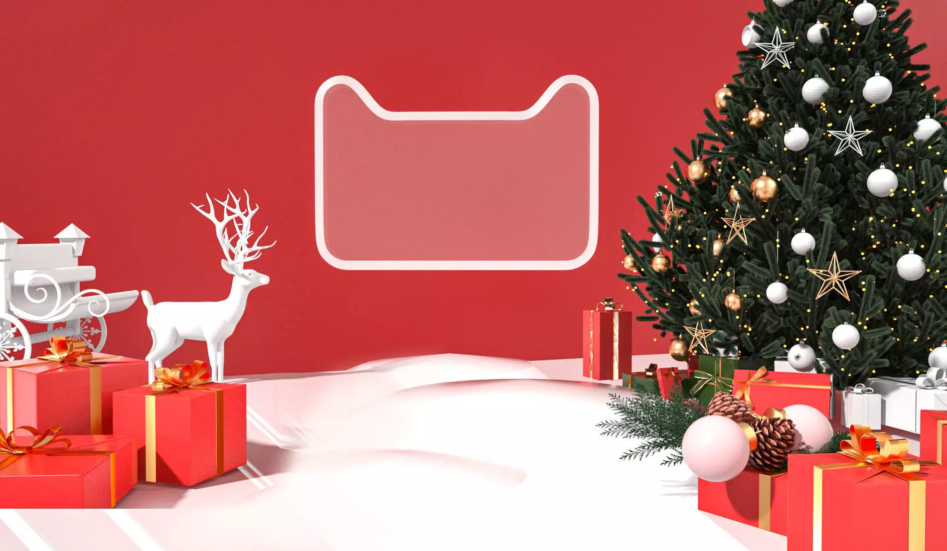 Christmas e-commerce promotion display scene 18 3D model_0