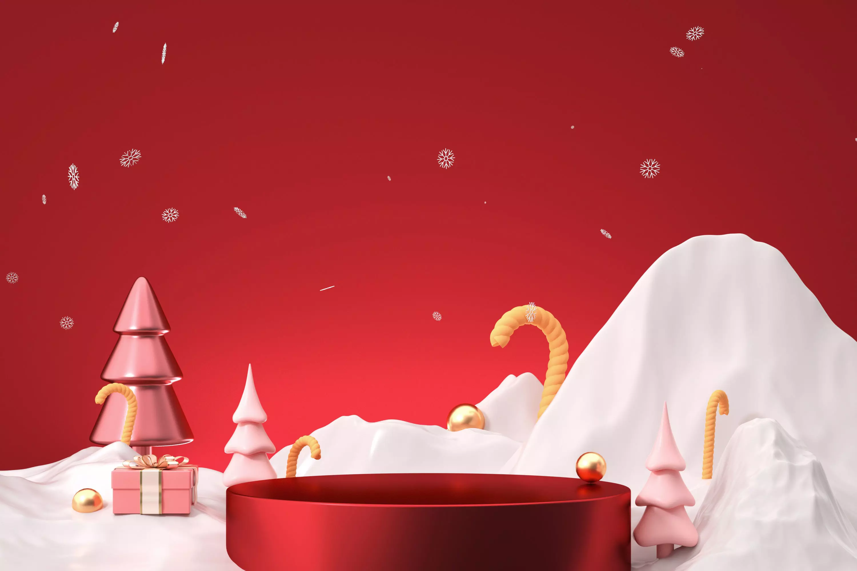 Christmas e-commerce promotion display scene 22 3D model