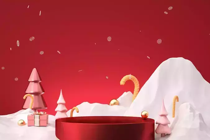 Christmas e-commerce promotion display scene 22