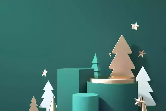 Christmas e-commerce promotion display scene 23