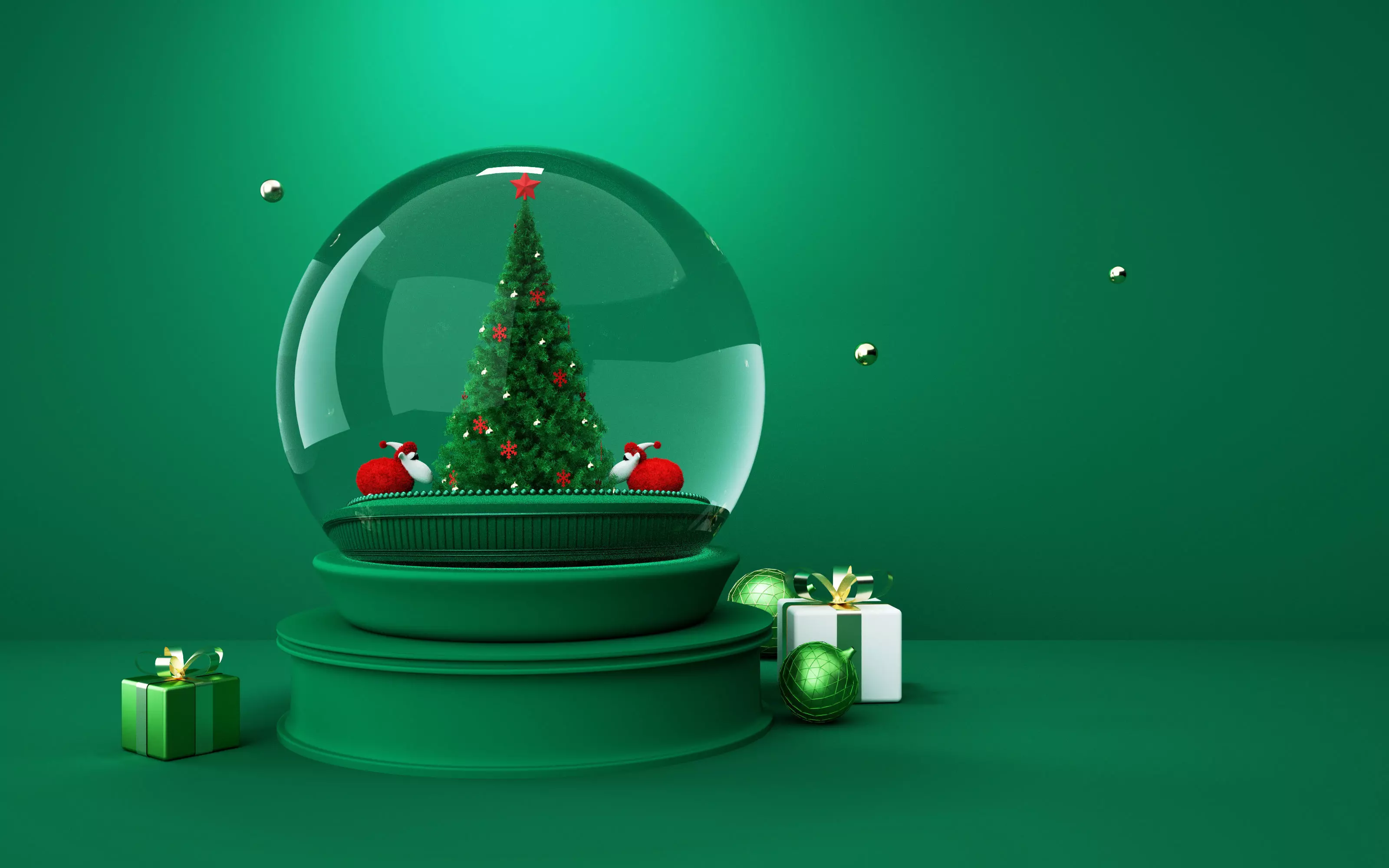 Christmas e-commerce promotion display scene 24 3D model