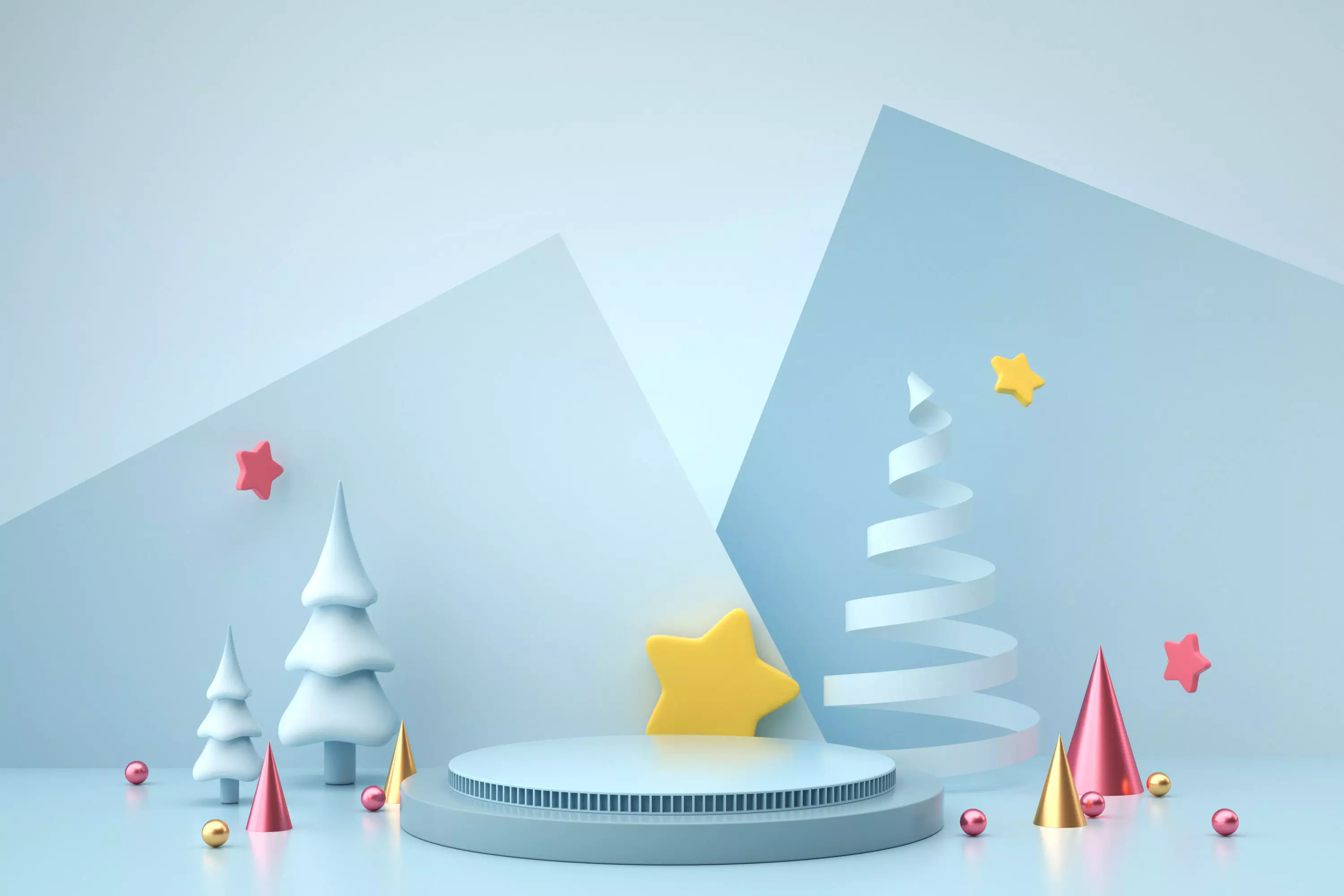 Christmas e-commerce promotion display scene 28 3D model_0